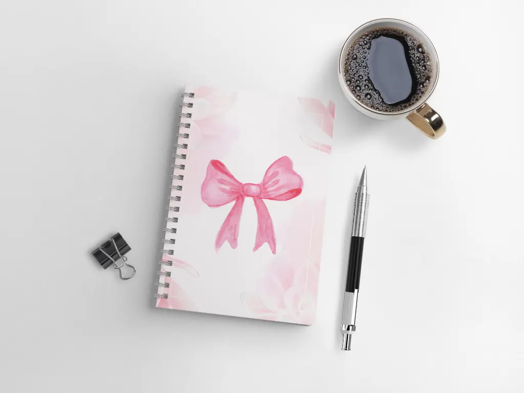 Blush Bow – A5 Spiral Notebook