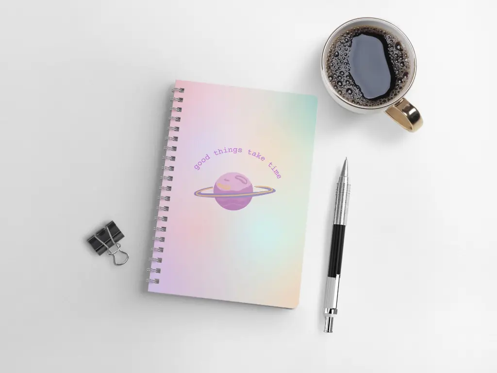 Cosmic Patience – A5 Spiral Notebook