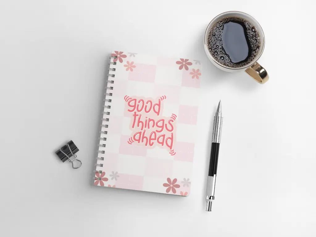 "Positivity Vibes Notebook" A5 Spiral Notebook