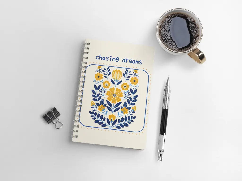 "Bloom with grace Notebook" A5 spiral Notebook