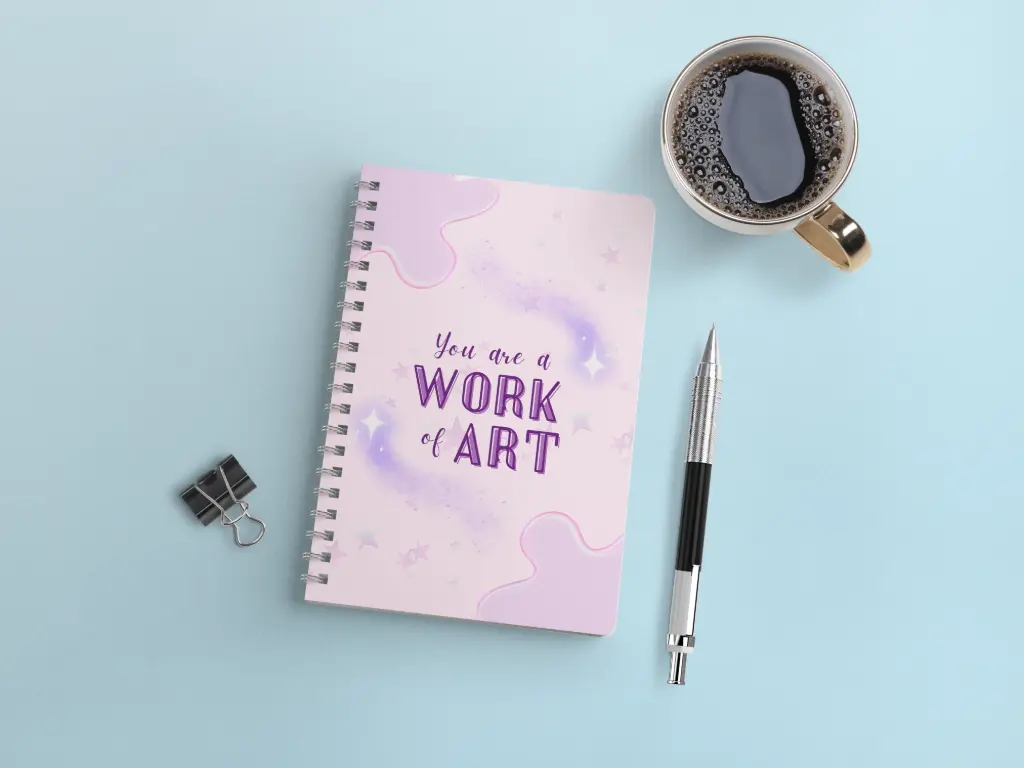 "Work of Art" A4 Spiral  Notebook