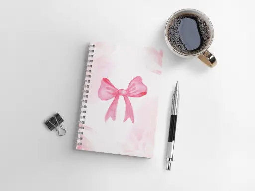 Blush Bow – A5 Spiral Notebook