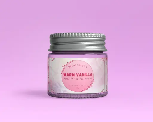 🌸 Mediculous Warm Vanilla Scented Candle – 100g