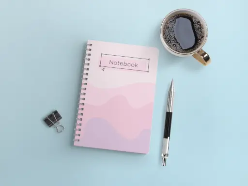 "Abstract Flow" A4 Spiral Notebook