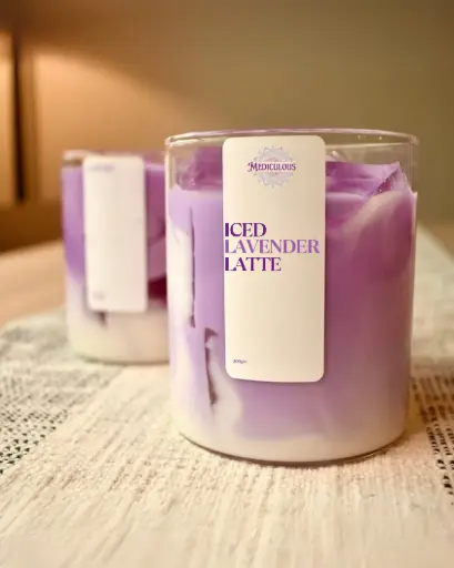 Iced Lavender Latte Candle by MEDICULOUS 💜🕯️